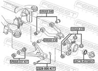 FEBEST VWAB-039 - Suspensión, Brazo oscilante