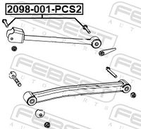 FEBEST 2098-001-PCS2 - Perno de fijación, brazo oscilante