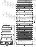 FEBEST ADSHB-Q3F-KIT - Juego de guardapolvos, amortiguador