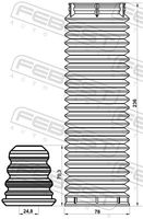 FEBEST FDSHB-KUGF-KIT - Juego de guardapolvos, amortiguador