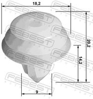 FEBEST 88570-068 - Gancho de sujeción, revestimiento de puerta