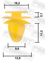 FEBEST 88570-229 - Clip, listón