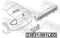 FEBEST 23631-001LED - Piloto de matrícula