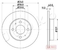 JAPKO 610200C - Disco de freno
