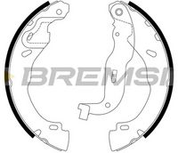 BLUE PRINT ADBP410099 - Juego de zapatas de frenos