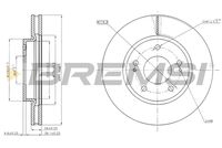 BREMSI CD7599V - Disco de freno