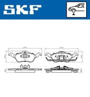 SKF VKBP 80260 - Juego de pastillas de freno