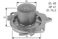 RECOFICIAL ROS314 - Bomba de agua, refrigeración del motor