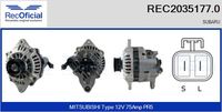 RECOFICIAL REC20351770 - Alternador