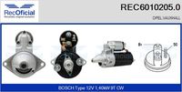 RECOFICIAL REC60102050 - Motor de arranque