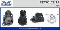 RECOFICIAL REC60102192 - Motor de arranque