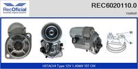 RECOFICIAL REC60201100 - Motor de arranque