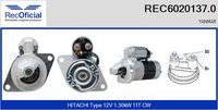 RECOFICIAL REC60201370 - Motor de arranque