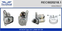 RECOFICIAL REC60202181 - Motor de arranque