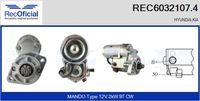 RECOFICIAL REC60321074 - Motor de arranque