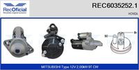 RECOFICIAL REC60352521 - Motor de arranque