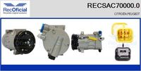 RECOFICIAL RECSAC700000 - Compresor, aire acondicionado - Brand New HQ