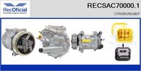 RECOFICIAL RECSAC700001 - Compresor, aire acondicionado - Genuine
