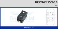 RECOFICIAL RECSWR750000 - Interruptor, elevalunas - Brand New HQ