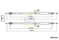 Metalcaucho 84460 - Cable de accionamiento, freno de estacionamiento