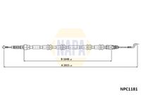 Metalcaucho 83775 - Cable de accionamiento, freno de estacionamiento