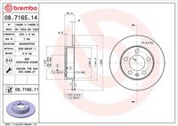 BREMBO 08.7165.14 - Disco de freno