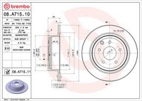 BREMBO 08.A715.10 - Disco de freno