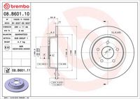 BREMBO 08.B601.11 - Disco de freno