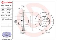 BREMBO 09.8656.10 - Disco de freno