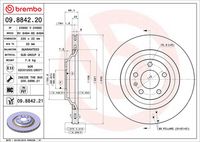 BREMBO 09.8842.21 - Disco de freno