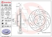 BREMBO 09.8904.20 - Disco de freno