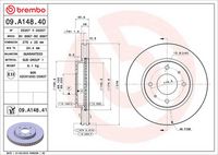 BREMBO 09.A148.40 - Disco de freno