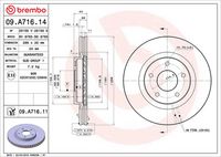 BREMBO 09.A716.11 - Disco de freno