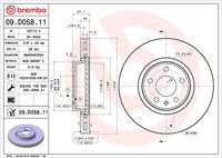 BREMBO 09.D058.11 - Disco de freno
