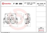 BREMBO F BR 080 - Pinza de freno