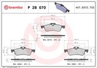 BREMBO P28070 - Juego de pastillas de freno - PRIME LINE