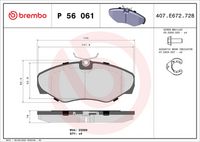 BREMBO P56061 - Juego de pastillas de freno - PRIME LINE