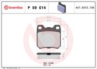 BREMBO P 59 014 - Juego de pastillas de freno