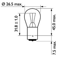 PHILIPS 13498MLCP - Lámpara, luz de freno