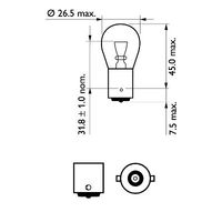 PHILIPS 12498VPB2 - Lámpara, luz de freno