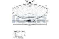 ANDEL 141315701 - Juego de pastillas de freno