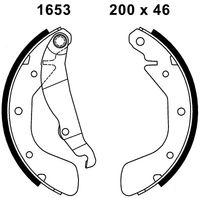 ANDEL A1653 - Juego de zapatas de frenos
