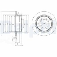 DELPHI BG3105 - Disco de freno