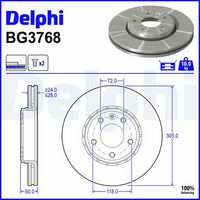 DELPHI BG3768 - Disco de freno