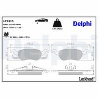 DELPHI LP1315 - Juego de pastillas de freno