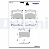DELPHI LP1546 - Juego de pastillas de freno