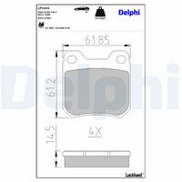 DELPHI LP1441 - Juego de pastillas de freno