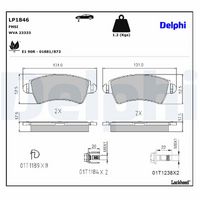 DELPHI LP1846 - Juego de pastillas de freno