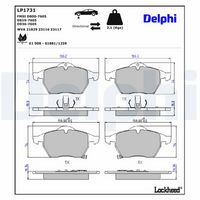 DELPHI LP1731 - Juego de pastillas de freno
