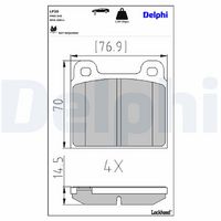 DELPHI LP20 - Juego de pastillas de freno